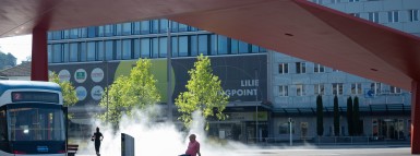 Schattige Flächen in Freiräumen